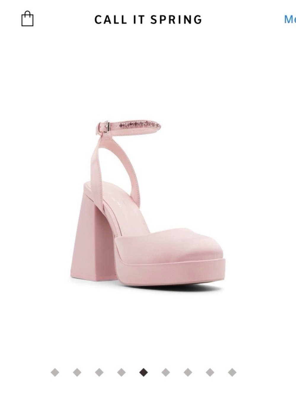 Call It Spring Blush Pink Platform Ankle-Strap Block Heels